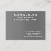 Dunkelgraue Visitenkarte (Vorderseite)