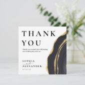 Dunkelgrauer Edelstein danke Karte (Stehend Vorderseite)