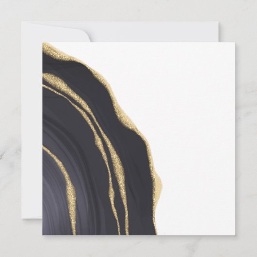 Dunkelgrauer Edelstein danke Karte (Rückseite)