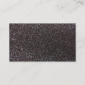 Dunkelgrauer Glitter Visitenkarte (Rückseite)