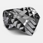 Dunkelgrauer/hellgrauer Zwanzigerjahre Dekoentwurf Krawatte (Gerollt)