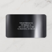 Dunkelgrauer Hintergrund Beruflich Visitenkarte (Rückseite)