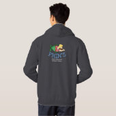 Dunkelgrauer Hoodie, blauer Cartoon Hoodie (Schwarz voll)