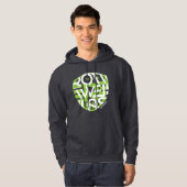 Dunkelgrauer Hoodie - Männer - großes Schild (Vorne ganz)