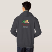 Dunkelgrauer Hoodie, roter Cartoon Hoodie (Schwarz voll)