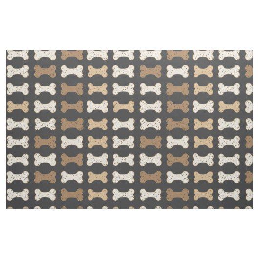 Dunkelgrauer Hundeknochen Stoff (Fat Quarter (45,7 x 55,9 cm))