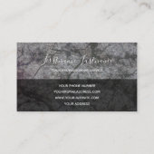 Dunkelgrauer Marmor, fließend Marmor Struktur mono Visitenkarte (Rückseite)