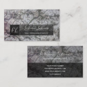 Dunkelgrauer Marmor, fließend Marmor Struktur mono Visitenkarte (Vorne/Hinten)
