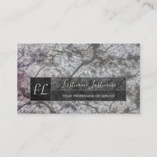Dunkelgrauer Marmor, fließend Marmor Struktur mono Visitenkarte (Vorderseite)