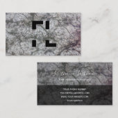Dunkelgrauer Marmor, fließend Marmor Struktur mono Visitenkarte (Vorne/Hinten)