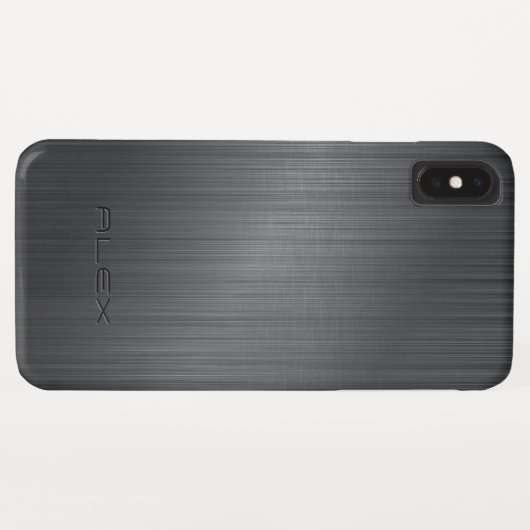 Dunkelgrauer metallischer Hintergrund Case-Mate iPhone Hülle (Rückseite (Horizontal))