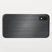 Dunkelgrauer metallischer Hintergrund Case-Mate iPhone Hülle (Rückseite (Horizontal))