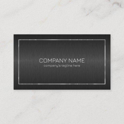 Dunkelgrauer metallischer Hintergrund Visitenkarte (Vorderseite)