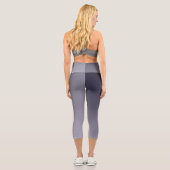Dunkelgrauer Mondlicht-Omereffekt Capri Leggings (Rückseite)
