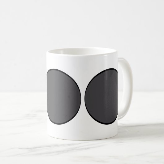 Dunkelgrauer Punkt Kaffeetasse (VorderseiteRechts)