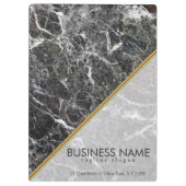 Dunkelgrauer und weißer Gepunkteter Marmorstein Klemmbrett (Rückseite)