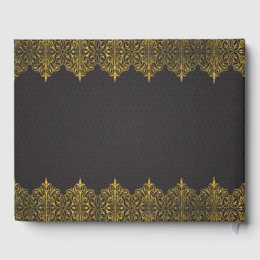 Dunkelgrauer Vintager Lederrahmen Gästebuch (Rückseite)