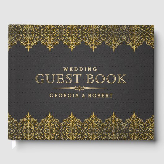 Dunkelgrauer Vintager Lederrahmen Gästebuch (Vorderseite)