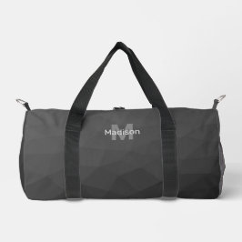 Dunkelgraues geometrisches Maschenmuster Monogram Duffle Bag
