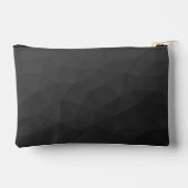 Dunkelgraues geometrisches Maschenmuster Monogram Zubehörtasche (Rückseite)