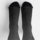 Dunkelgraues geometrisches Maschenmuster Monogramm Socken (Oben)