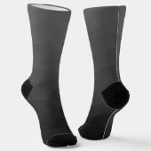 Dunkelgraues geometrisches Maschenmuster Monogramm Socken (Gewinkelt)