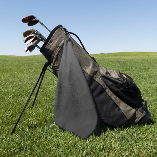 Dunkelgraues geometrisches Netz-Muster mit Farbver Golfhandtuch (Gras)