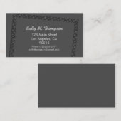 dunkelgraues Grenzfeld Visitenkarte (Vorne/Hinten)