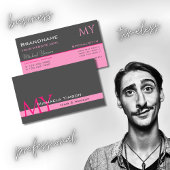 Dunkelgraues hellrosa mit Beruflichen Initialen Visitenkarte