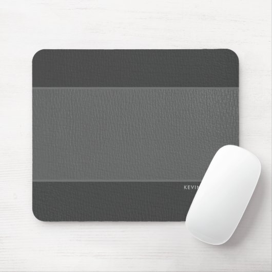 Dunkelgraues Imitat Leder Mousepad (Mit Mouse)