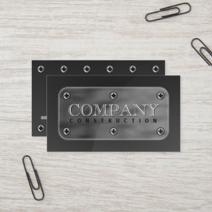 Dunkelgraues Imitat-Stahlmetallplatten- und Visitenkarte
