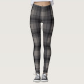 Dunkelgraues kariertes leggings (Vorderseite)