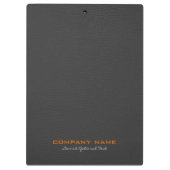 Dunkelgraues Lederlook nach Maß Klemmbrett (Rückseite)