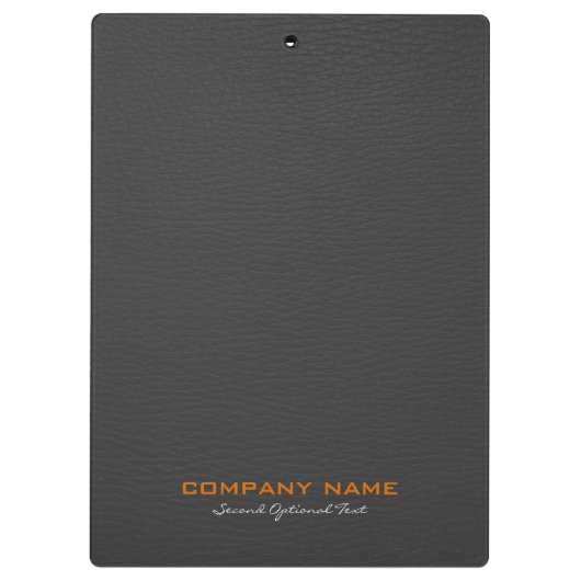 Dunkelgraues Lederlook nach Maß Klemmbrett (Rückseite)