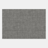 Dunkelgraues Leinen Geschenkpapier Set (Vorderseite 2)