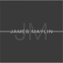 Dunkelgraues Monogramm, Name und geometrischer Str Aufkleber