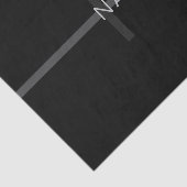 Dunkelgraues Monogramm, Name und geometrischer Str Seidenpapier (Ausschnitt)