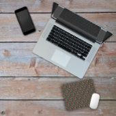 Dunkelgraues Muster Blumenmotiv-Wildblumen Mousepad