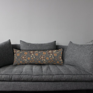 Dunkelgraues natürliches Kissen aus der Blume