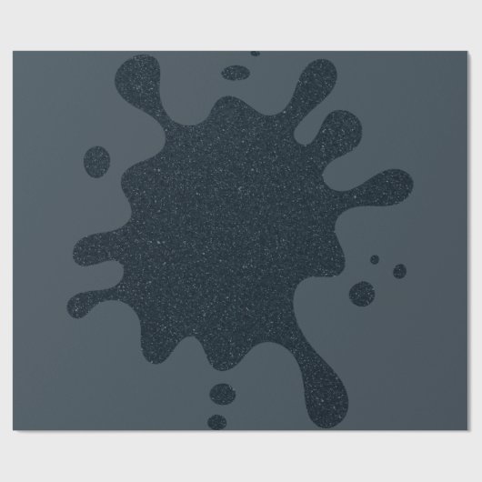 Dunkelgraues Splash-Geschenkpapier – Anpassbar Geschenkpapier (Flach)