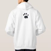 Dunkelgraues Tabby-Katzen-Sweatshirt Hoodie (Rückseite)