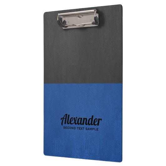 Dunkelgraues und blaues Imitat Klemmbrett (Links)