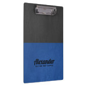 Dunkelgraues und blaues Imitat Klemmbrett (Rechts)