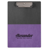 Dunkelgraues und lila Imitat Klemmbrett (Vorderseite)