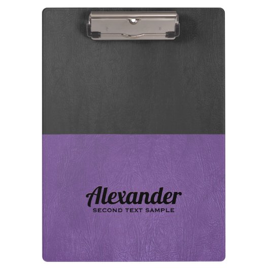 Dunkelgraues und lila Imitat Klemmbrett (Vorderseite)
