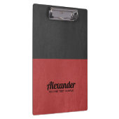 Dunkelgraues und rotes Imitat Klemmbrett (Rechts)