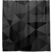 Dunkelgraues und schwarzes geometrisches Maschenmu Duschvorhang (Vorderseite)