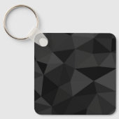 Dunkelgraues und schwarzes geometrisches Maschenmu Schlüsselanhänger (Vorderseite)