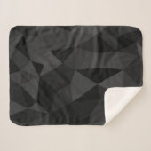 Dunkelgraues und schwarzes geometrisches Maschenmu Sherpadecke (Vorderseite (Horizontal))