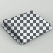 Dunkelgraues und weißes gekreuztes Muster Stoff